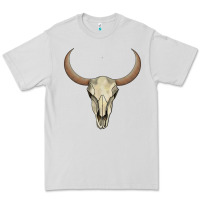 Dove Grey bull skull Premium Tee - AdoDesignShop
