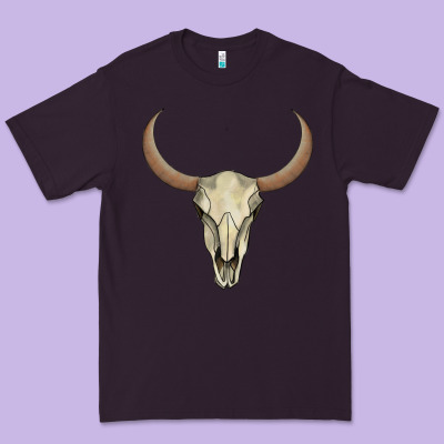 Bull Skull Premium Tee Designed By Adodesignshop