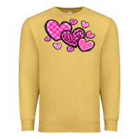 Antique Gold love hearts Premium Sweatshirt - OliviaCreatesArt