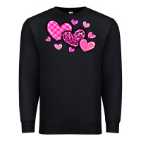 Black love hearts Premium Sweatshirt - OliviaCreatesArt