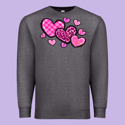 Love Hearts Premium Sweatshirt Designed By Oliviacreatesart