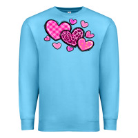 Ocean Blue love hearts Premium Sweatshirt - OliviaCreatesArt