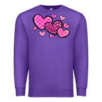 Purple love hearts Premium Sweatshirt - OliviaCreatesArt