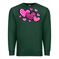 Sports Green love hearts Premium Sweatshirt - OliviaCreatesArt