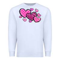 White love hearts Premium Sweatshirt - OliviaCreatesArt