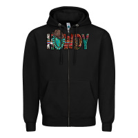 Black Western Howdy Gemstone Cowboy Hat Zipper Hoodie - HowdyJamesFarm
