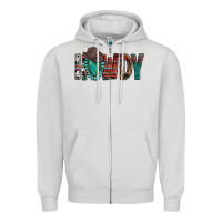 Western Howdy Gemstone Cowboy Hat Zipper Hoodie | Teevron