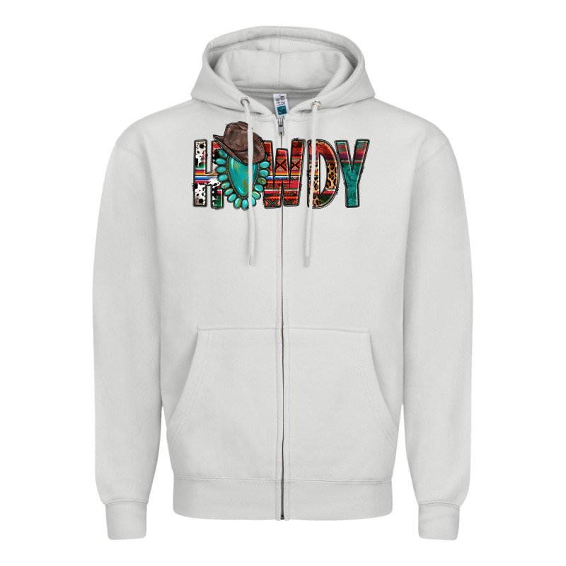Western Howdy Gemstone Cowboy Hat Zipper Hoodie by HowdyJamesFarm | Teevron