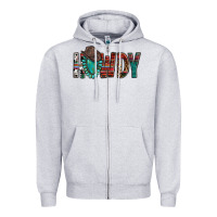 Heather Grey Western Howdy Gemstone Cowboy Hat Zipper Hoodie - HowdyJamesFarm