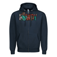 Navy Western Howdy Gemstone Cowboy Hat Zipper Hoodie - HowdyJamesFarm