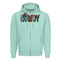Seafoam Western Howdy Gemstone Cowboy Hat Zipper Hoodie - HowdyJamesFarm
