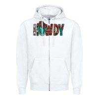 White Western Howdy Gemstone Cowboy Hat Zipper Hoodie - HowdyJamesFarm