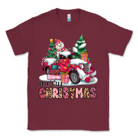 Burgundy pink merry christmas Classic Tee - MaliasSmallBusiness