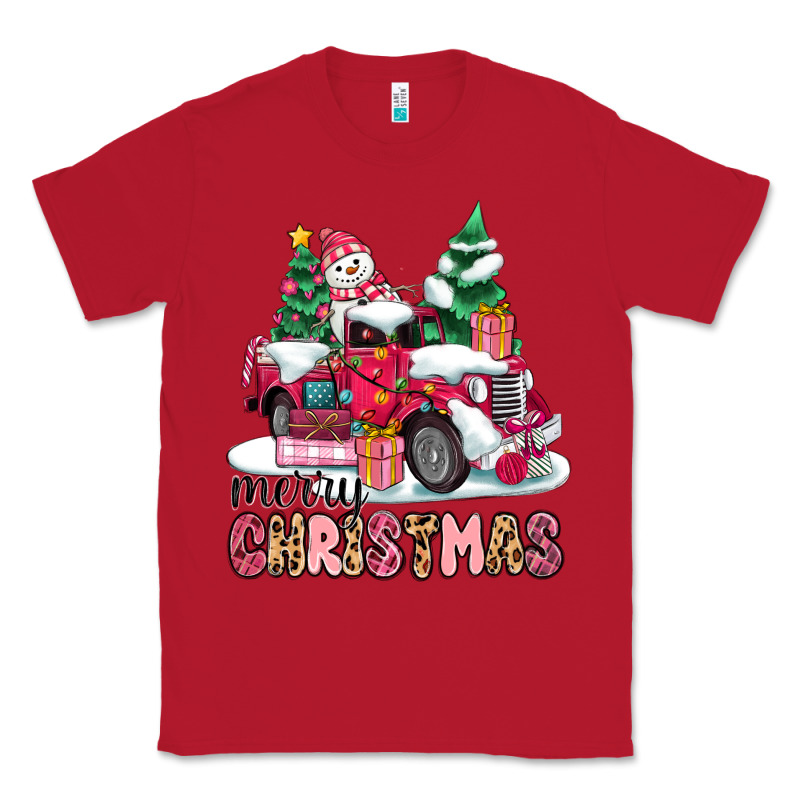 Pink Merry Christmas Classic Tee by MaliasSmallBusiness | Teevron
