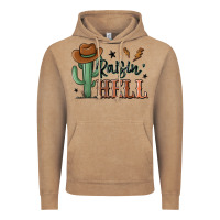 Vintage Coffee raisin hell cowboy cactus Vintage Hoodie - MaliasSmallBusiness
