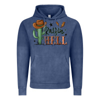 Vintage Denim raisin hell cowboy cactus Vintage Hoodie - MaliasSmallBusiness