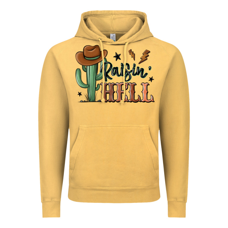 Raisin Hell Cowboy Cactus Vintage Hoodie by MaliasSmallBusiness | Teevron