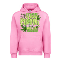 Fuchsia Pink i'm not high enough for Urban Hoodie - CowhideDigitalArt