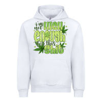 White i'm not high enough for Urban Hoodie - CowhideDigitalArt