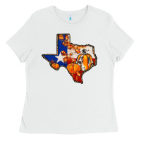 White texas map fall Ladies Tee - JahusDesignShop