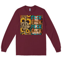 Burgundy fuck Long Sleeve Tee - LillyAllenDesigns