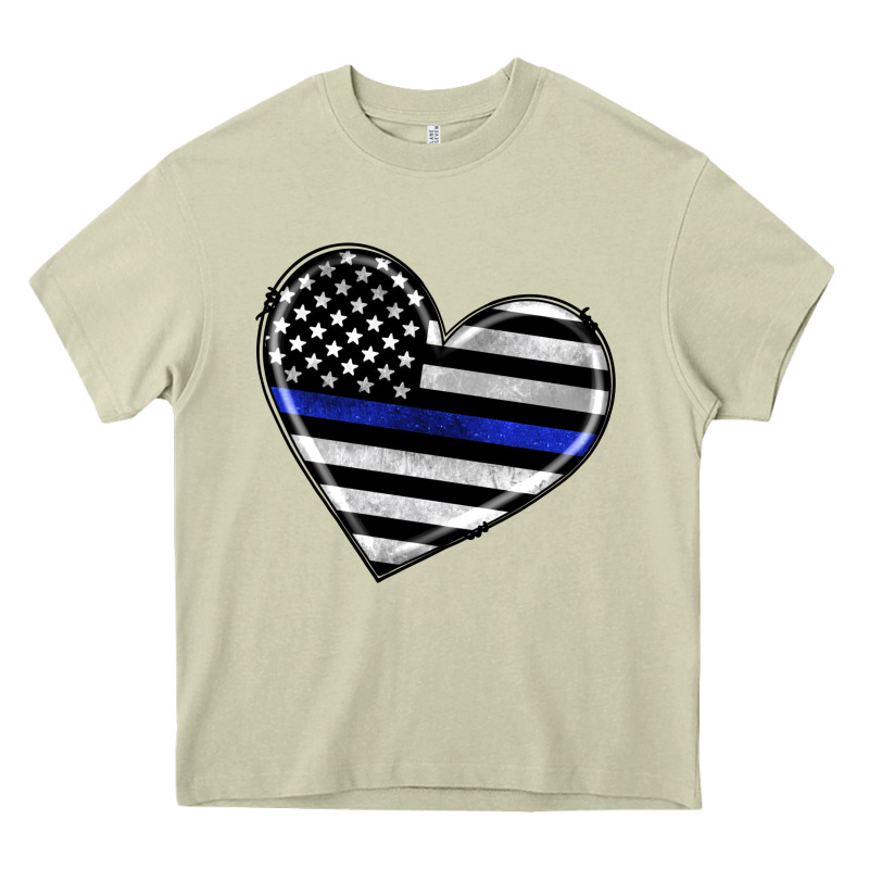American Thin Blue Line Flag Heavy Core Tee by Artiststas | Teevron