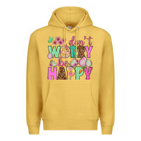 Antique Gold Don't worry be happy Easter Day Premium Hoodie - HowdyJamesFarm