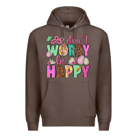 Coffee Don't worry be happy Easter Day Premium Hoodie - HowdyJamesFarm