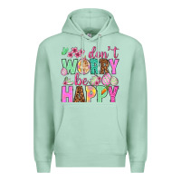 Seafoam Don't worry be happy Easter Day Premium Hoodie - HowdyJamesFarm