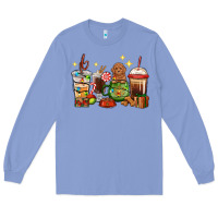 Colony Blue Christmas coffee cups with Poodle Long Sleeve Tee - RanaPortraitStore