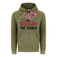 Vintage Olive this girl will change the world Vintage Hoodie - MaliasSmallBusiness