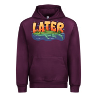Mauve Wine Later Urban Hoodie - CowhideDigitalArt