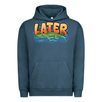 Pigment Midnight Navy Later Urban Hoodie - CowhideDigitalArt