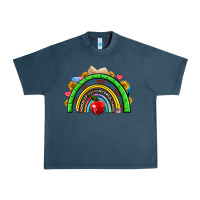 Midnight Navy school rainbow Urban Heavy Tee - NancyCooperArtShop