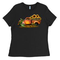 Black sunflower truck Ladies Tee - JahusDesignShop