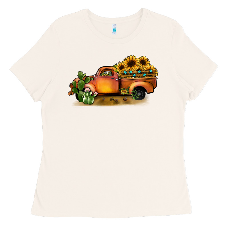 Sunflower Truck Ladies Tee by JahusDesignShop | Teevron