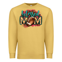 Antique Gold blessed american football mom lightbulb letters Premium Sweatshirt - OliviaCreatesArt