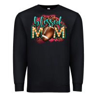 Black blessed american football mom lightbulb letters Premium Sweatshirt - OliviaCreatesArt
