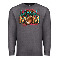 Charcoal Heather blessed american football mom lightbulb letters Premium Sweatshirt - OliviaCreatesArt