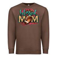 Chestnut blessed american football mom lightbulb letters Premium Sweatshirt - OliviaCreatesArt