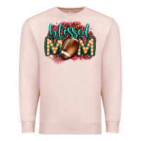 Pale Pink blessed american football mom lightbulb letters Premium Sweatshirt - OliviaCreatesArt