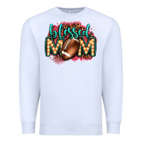 White blessed american football mom lightbulb letters Premium Sweatshirt - OliviaCreatesArt