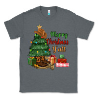 Charcoal Heather merry christmas y'all Classic Tee - MaliasSmallBusiness