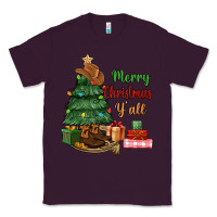 Plum merry christmas y'all Classic Tee - MaliasSmallBusiness