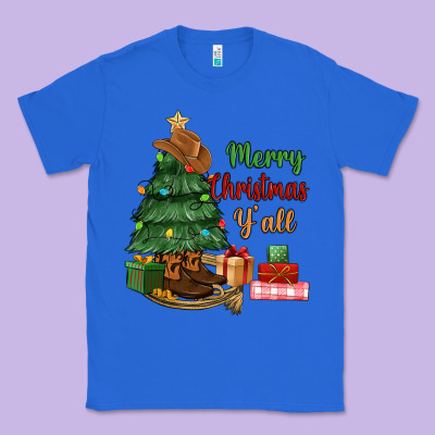 Merry Christmas Y'all Classic Tee Designed By Maliassmallbusiness