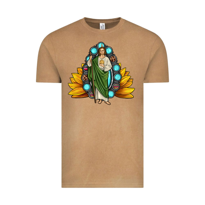 San Judas Gemstone Sunflower Vintage Tee by JahusDesignShop | Teevron