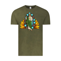 Vintage Olive san judas gemstone sunflower Vintage Tee - JahusDesignShop