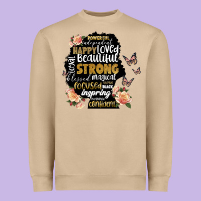 Black Woman Silhouette Heavyweight Sweatshirt Designed By Artiststas