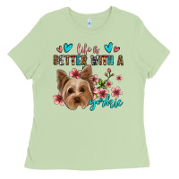 Matcha life is better with a yorkie Ladies Tee - Jasminsmagicworld