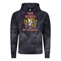 Cloud Black she kinda buck wild with bull skull Vintage Hoodie - NancyCooperArtShop